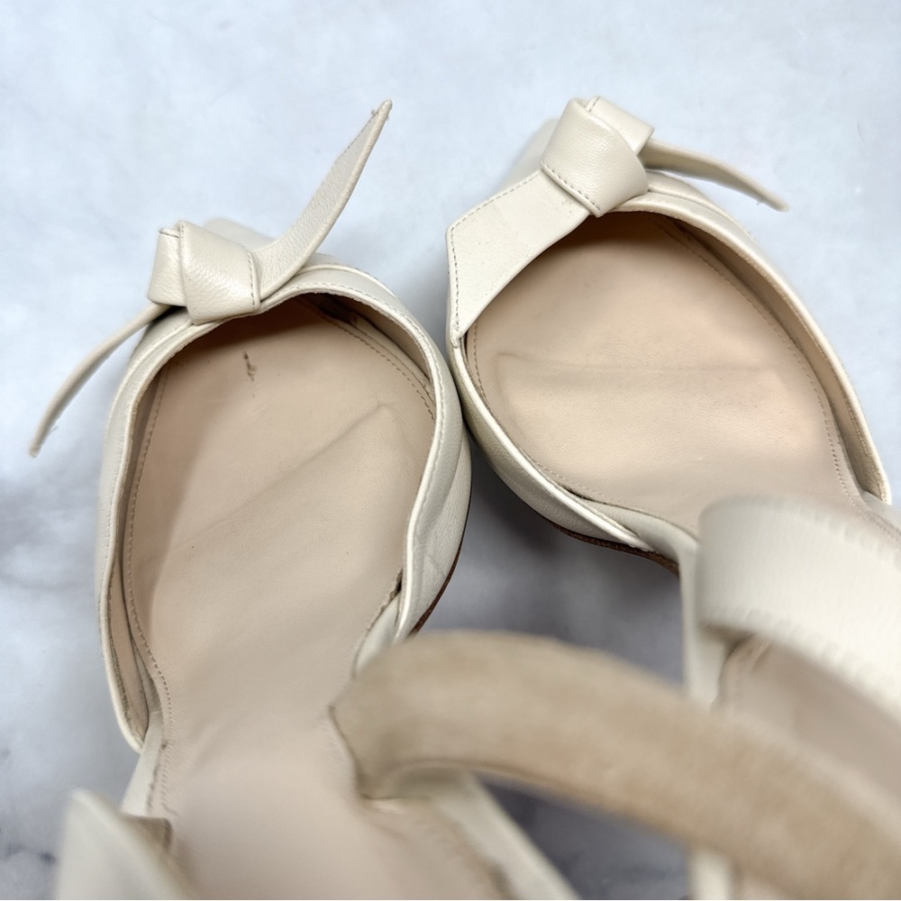 Alexandre Birman Clarita 85 Bow Knot Pointed Toe Slingback Pump Mid Heels 38.5 - Picture 9 of 16